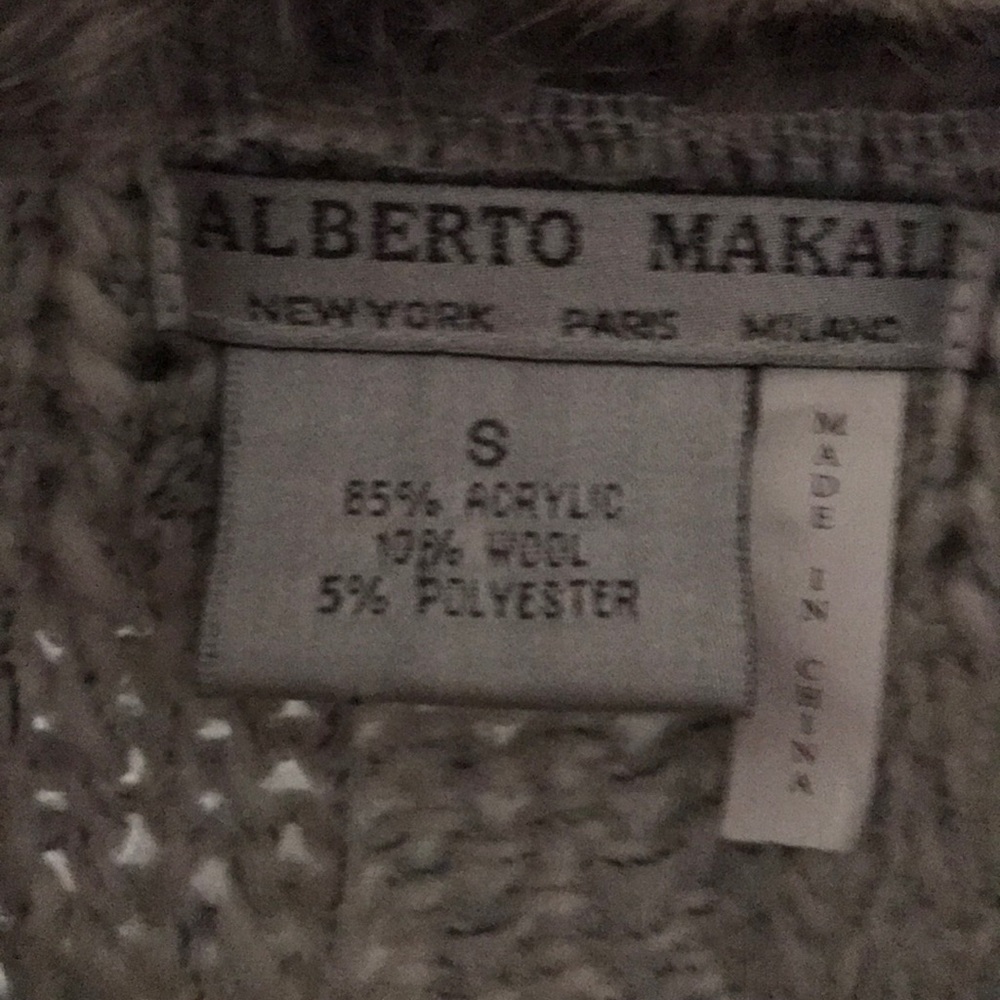 Long sleeved knit cardigan with fur trim - Picture 2 of 4